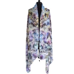 Echo Mermaid Scarf Vibrant Abstract Women's Wrap Soft Boho Vacation